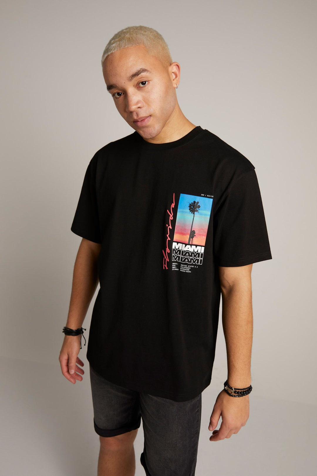 FSBN Miami Florida Backprint T-shirt in Black