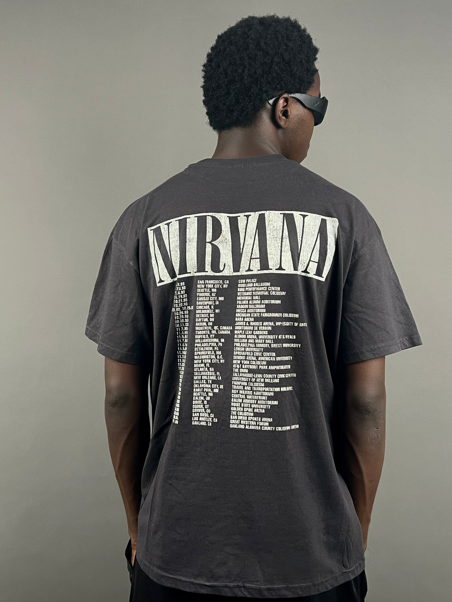 Nirvana tour backprint t shirt in black Garmisland