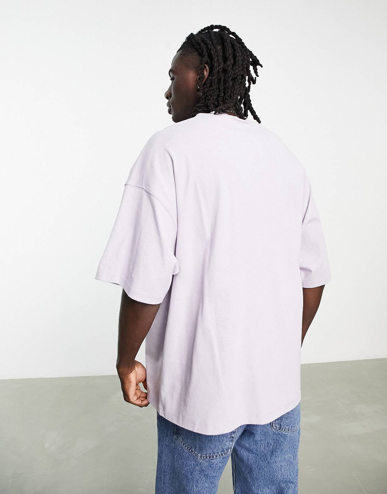 Topman extreme oversized t-shirt in lilac