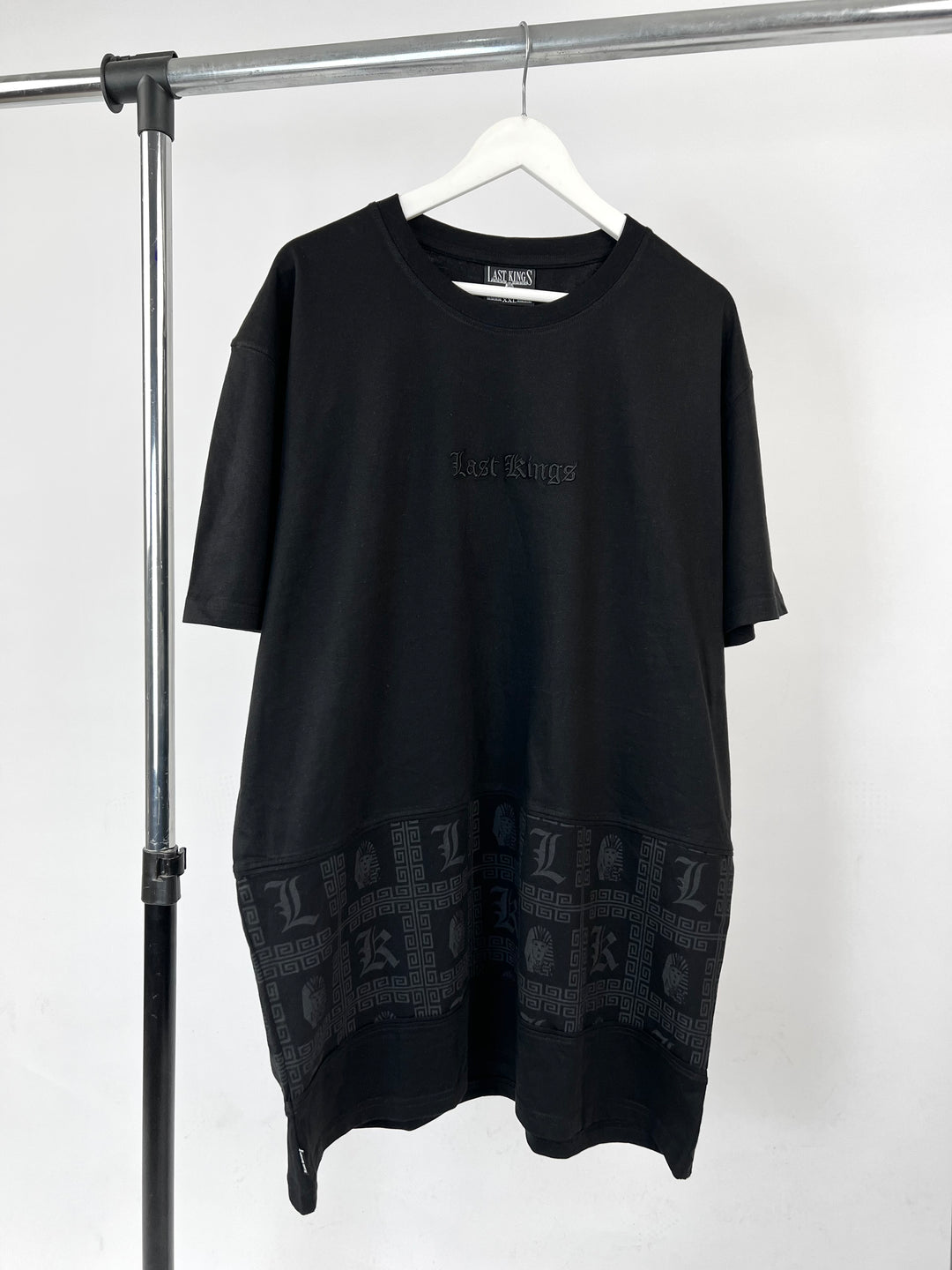 Last Kings Panel Print T-shirt in black