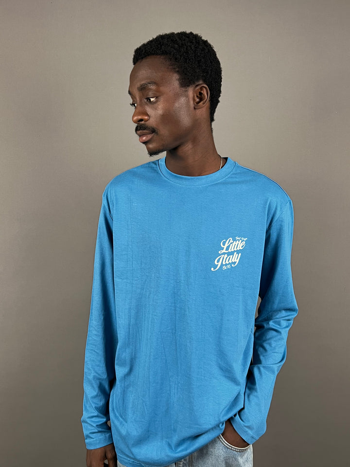 SonnyBono longsleeve print T-shirt in blue