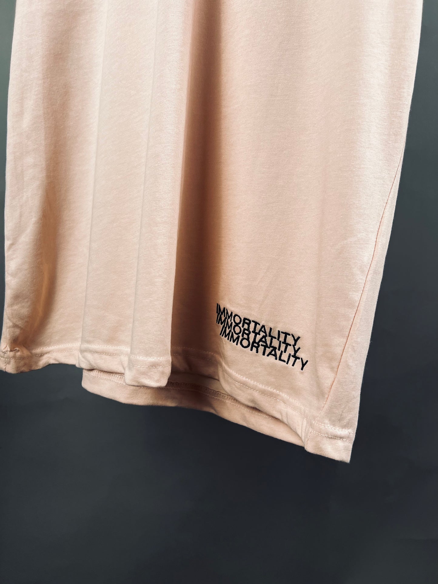 Denim & Flower backprint t-shirt in pink