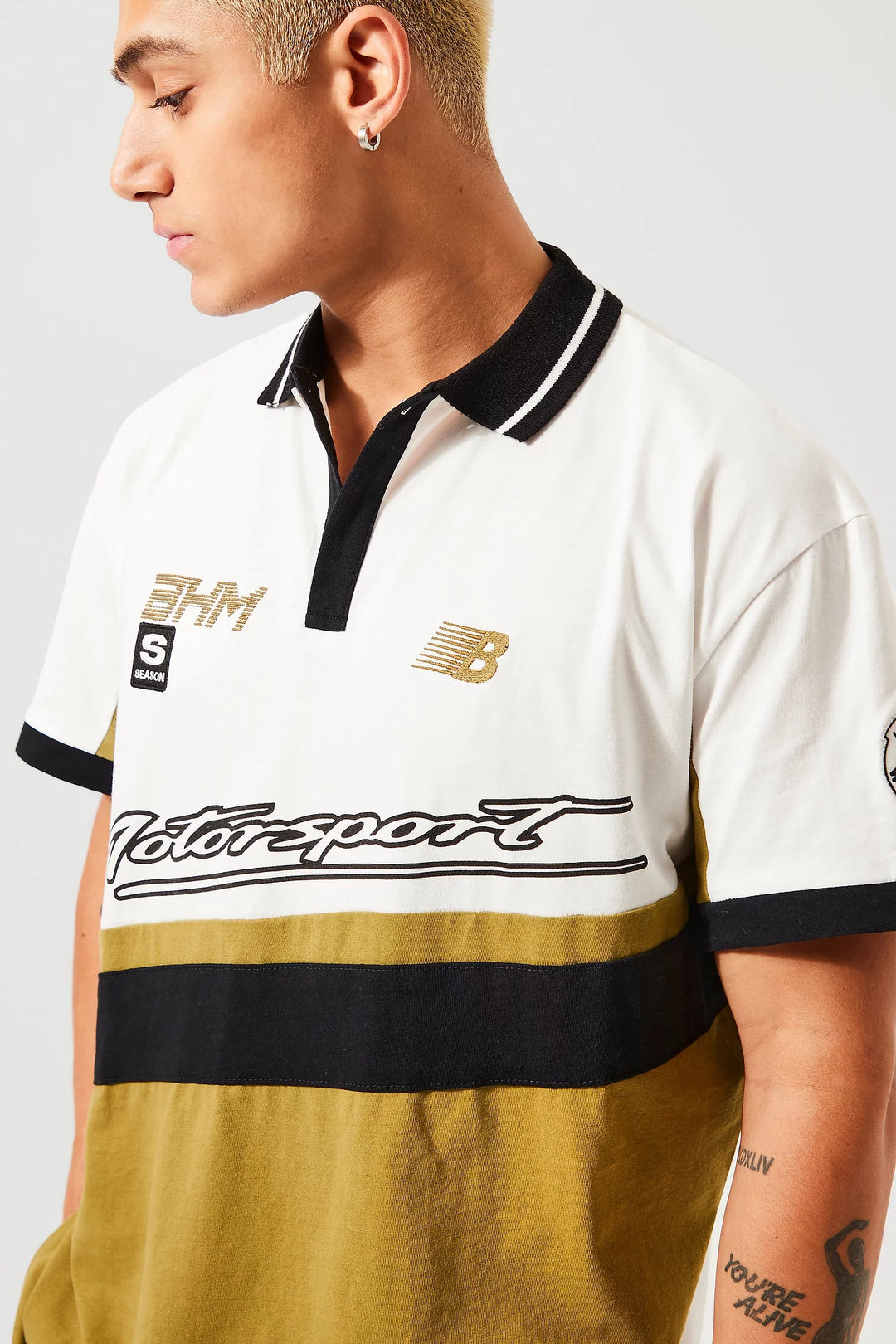 Oversized Racing Polo BOOHOOMAN OVERSIZED MOTOR SPORT RUGBY POLO IN KHAKI – Garmisland