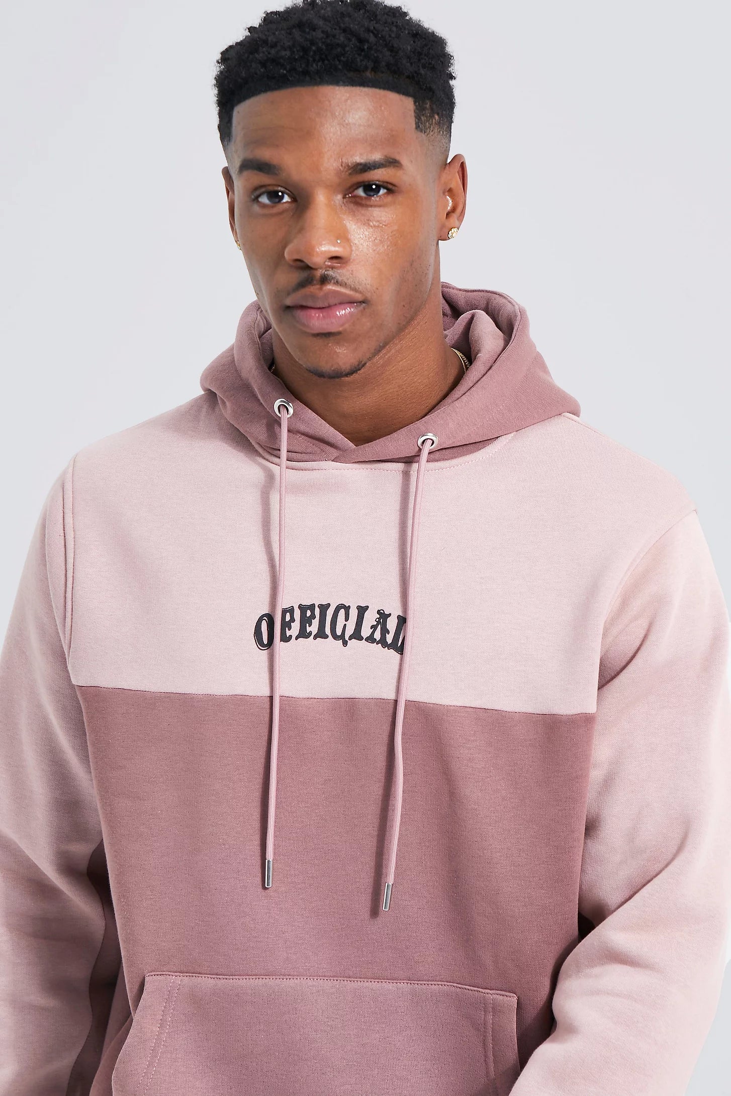 Boohooman pink outlet hoodie