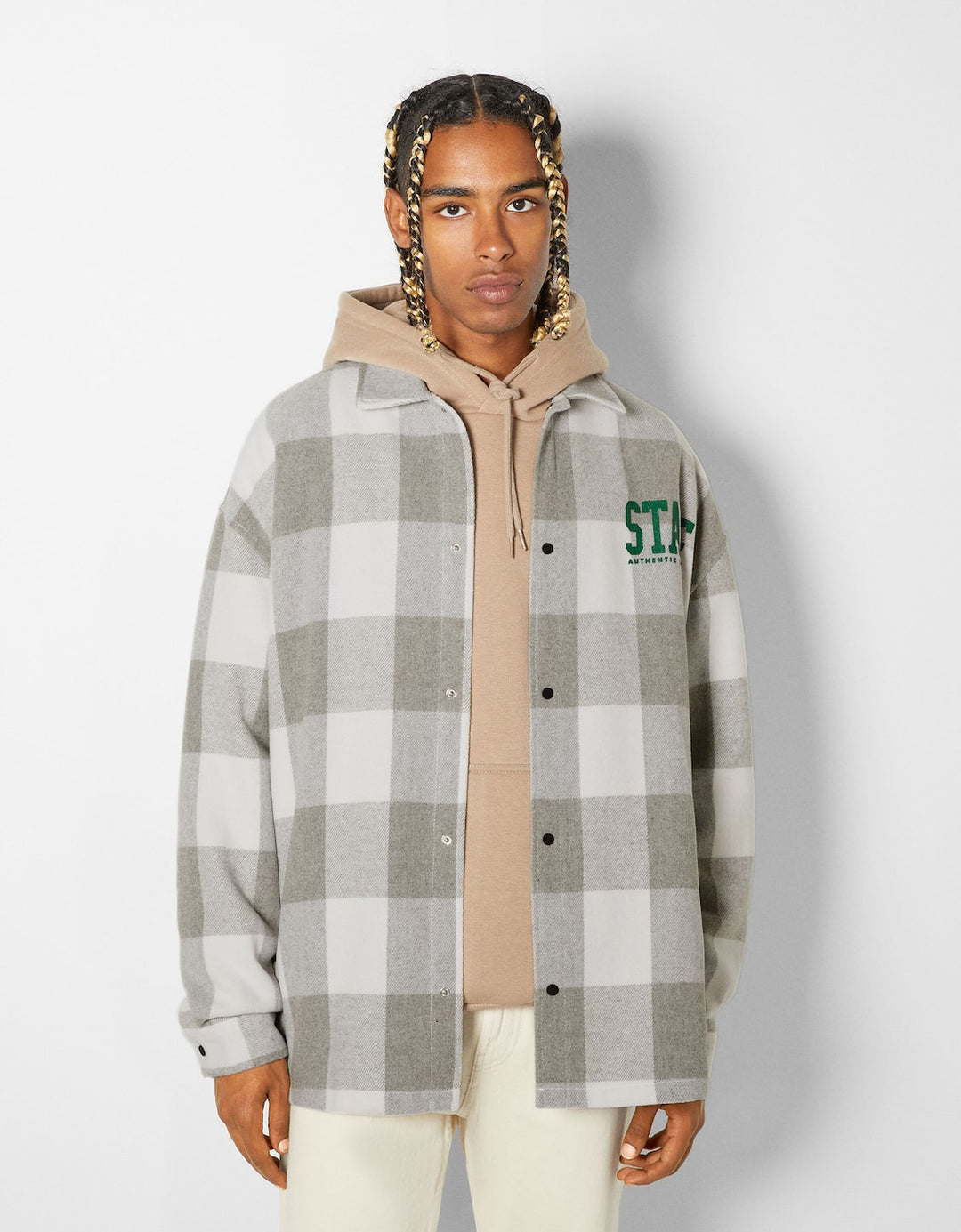 Bershka check flannel overshirt