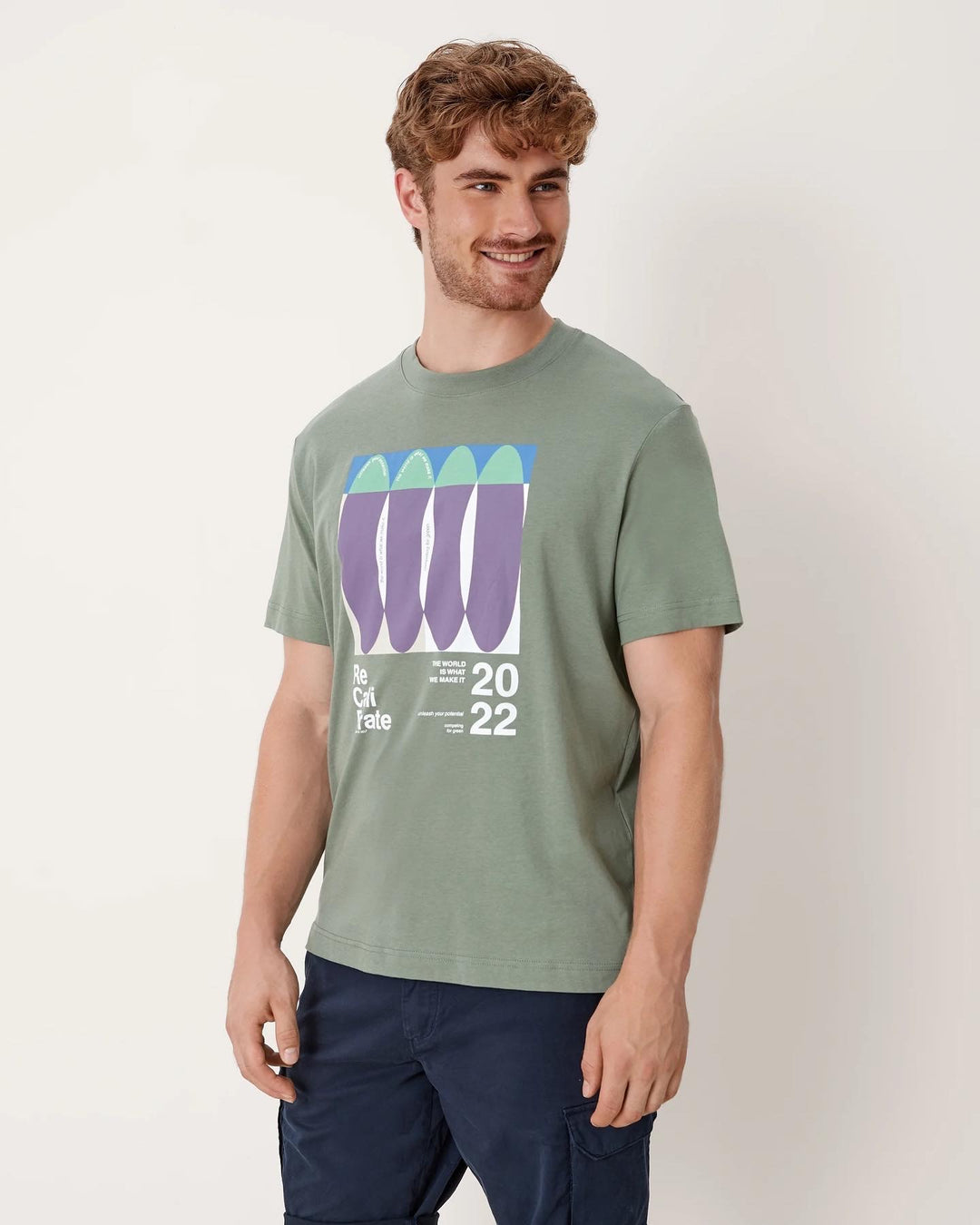 S. Oliver Re Caliberate print T-shirt in green