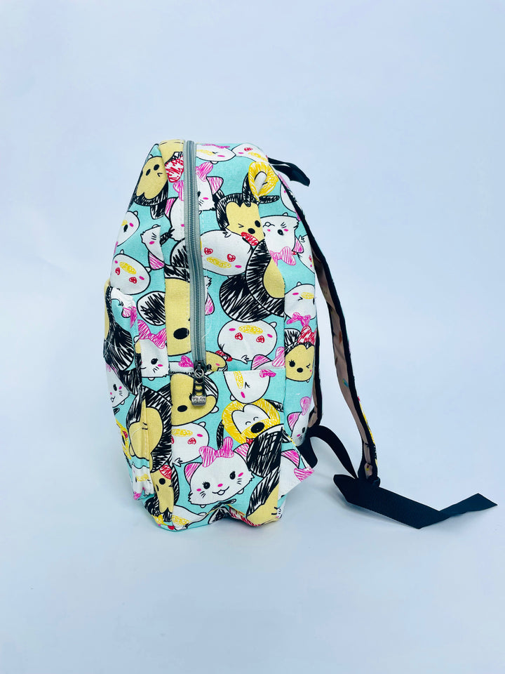 Cartoon Print Multicolour Backpack Bag