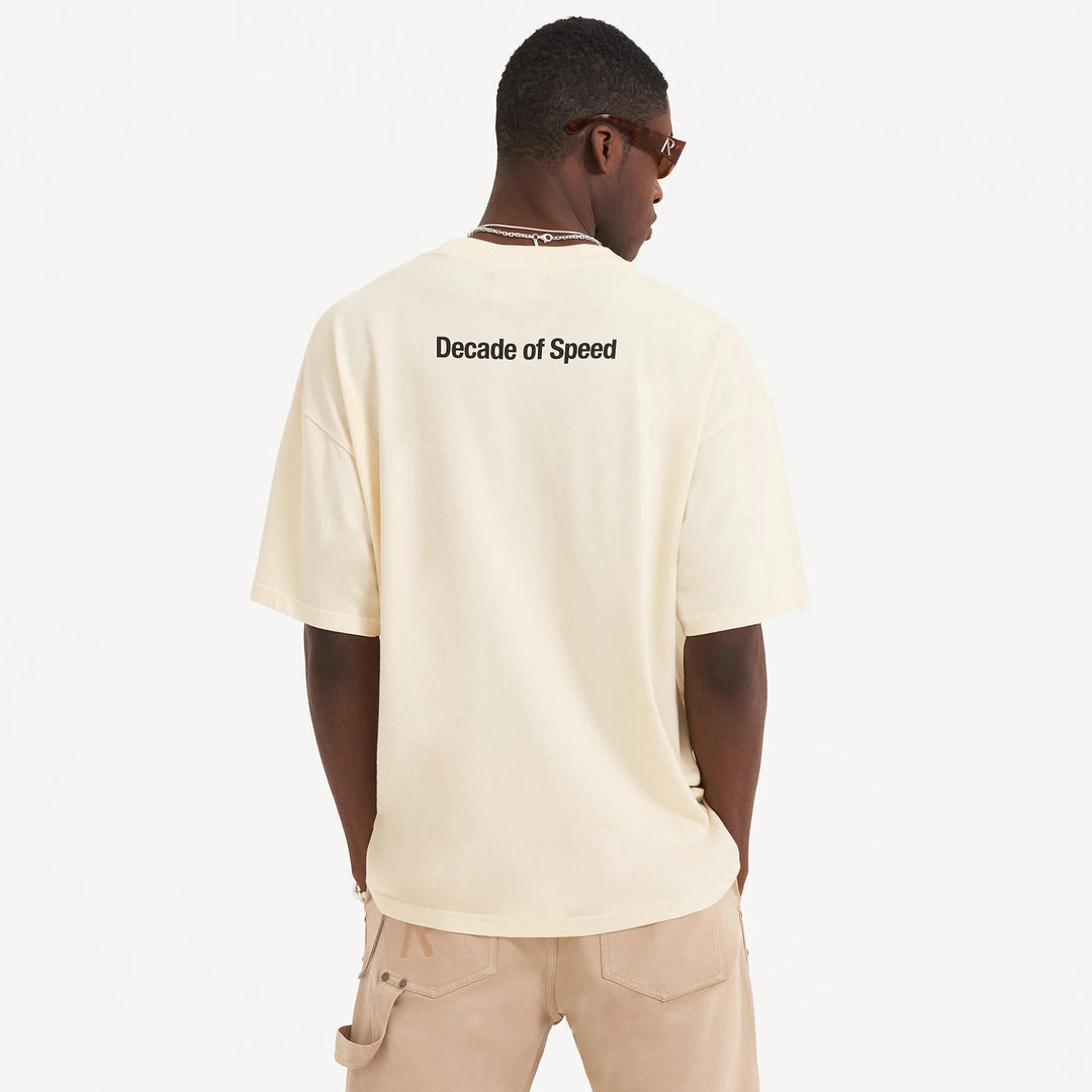 REPRESENT DECADE OF SPEED T-SHIRT IN CREAM