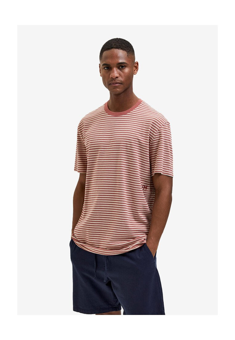 Selected Homme Relax Stripe Short Sleeves O-Neck T-shirt