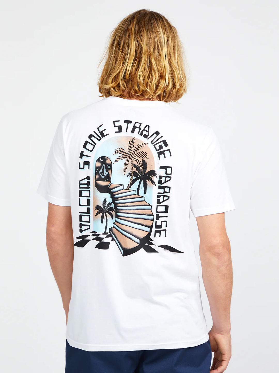 MYSTO STAIRS SHORT SLEEVE T-shirt - WHITE