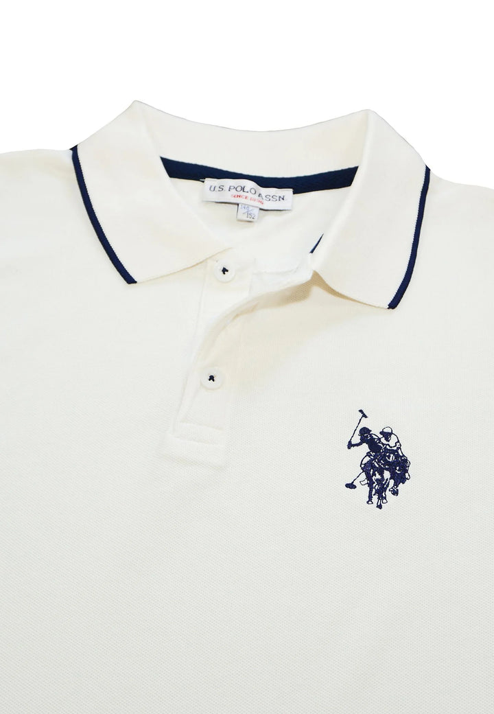U.S Polo Assn long sleeve polo shirt in white