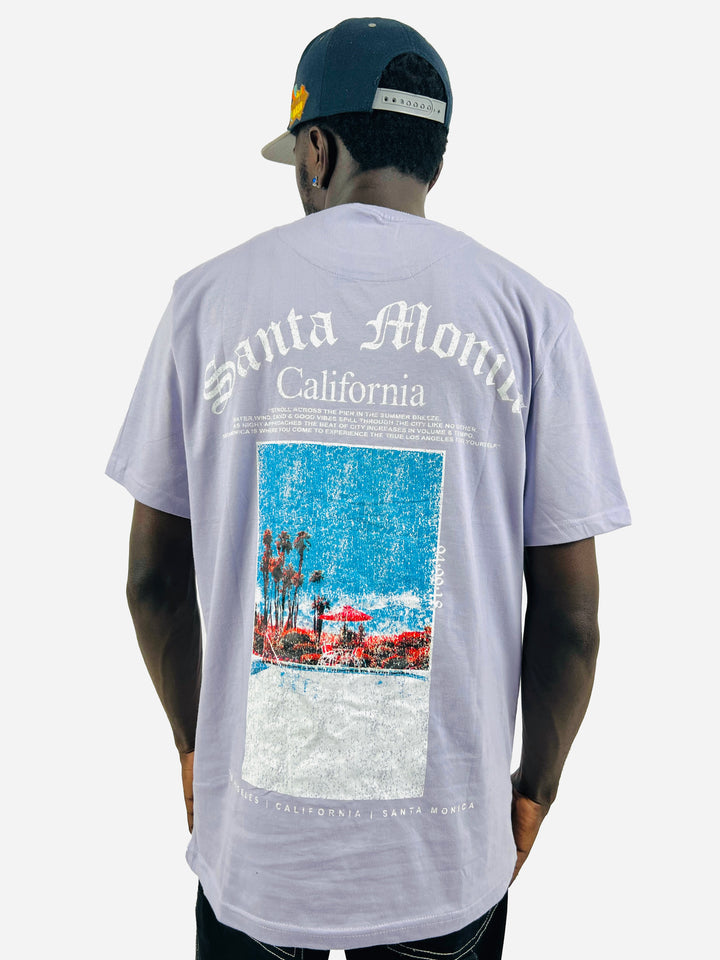 Denim & Flower Santa Monica backprint t-shirt in purple