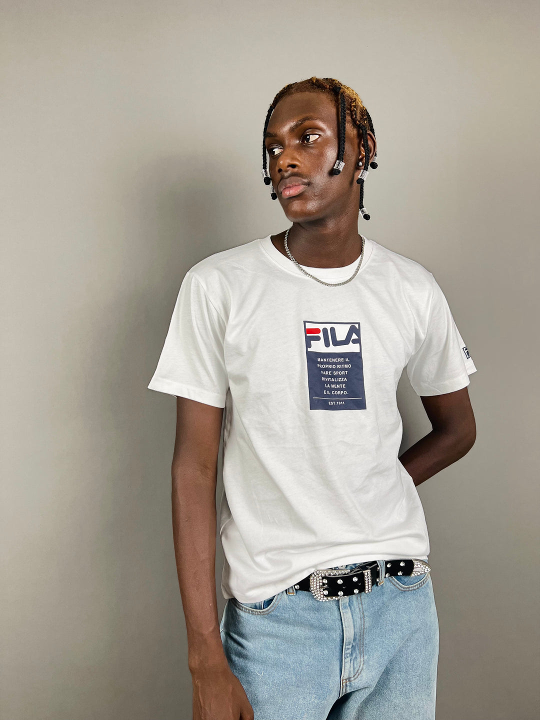 Fila italia t shirt best sale