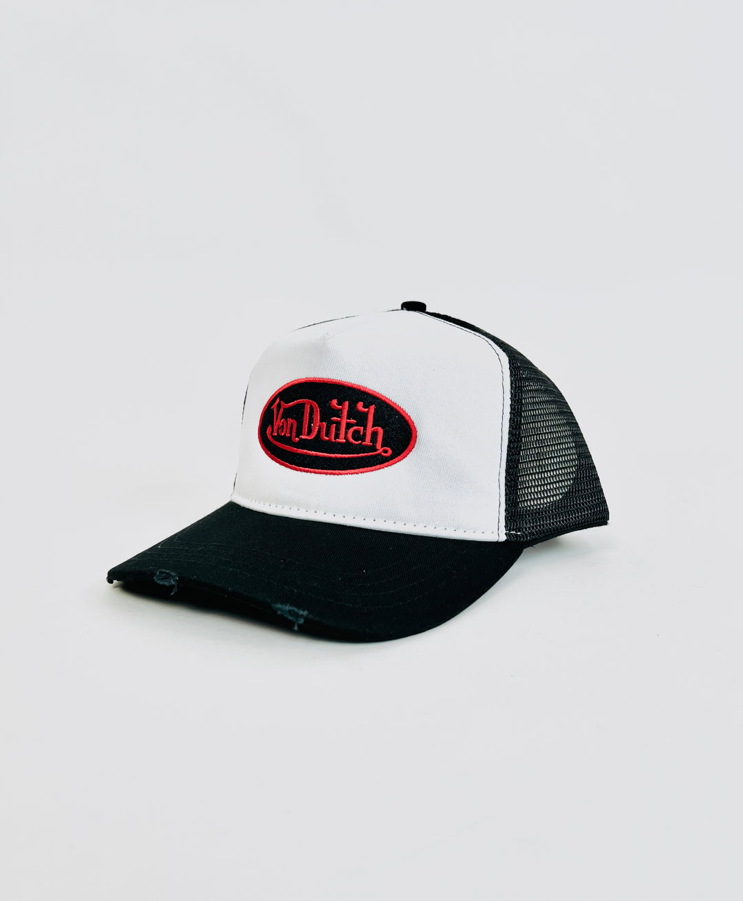 Von Dutch distressed adjustable trucker hats in black