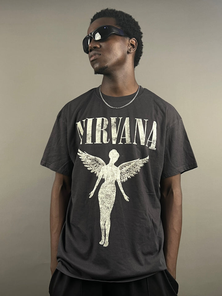 Nirvana tour backprint t-shirt in black