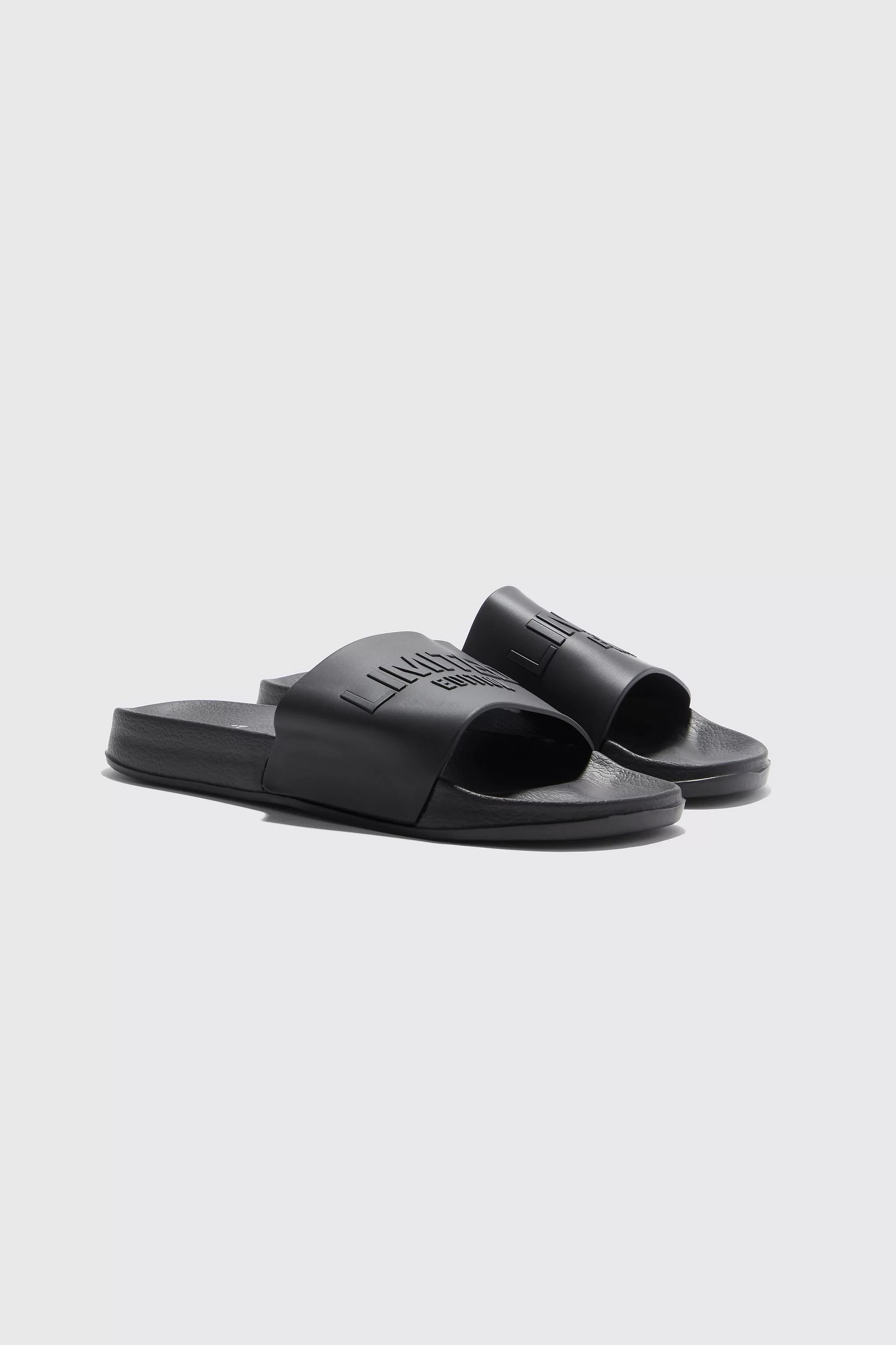 BOOHOOMAN LIMITED DEBOSSED SLIDES BLACK – Garmisland