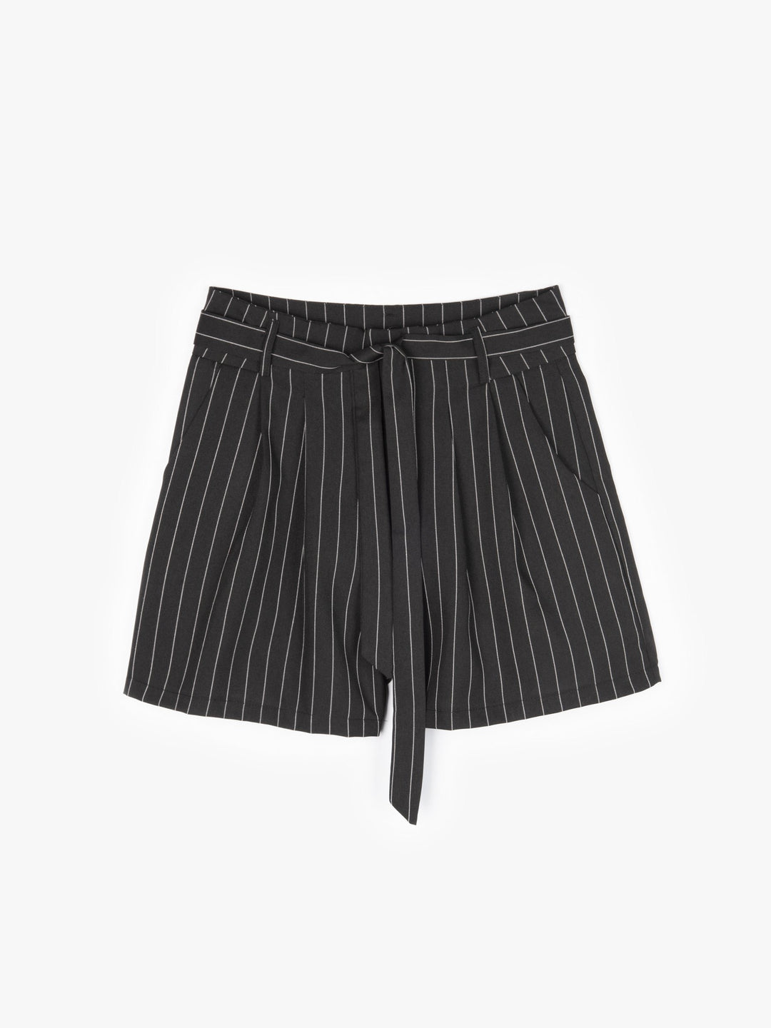 Pull&Bear striped paper bag shorts