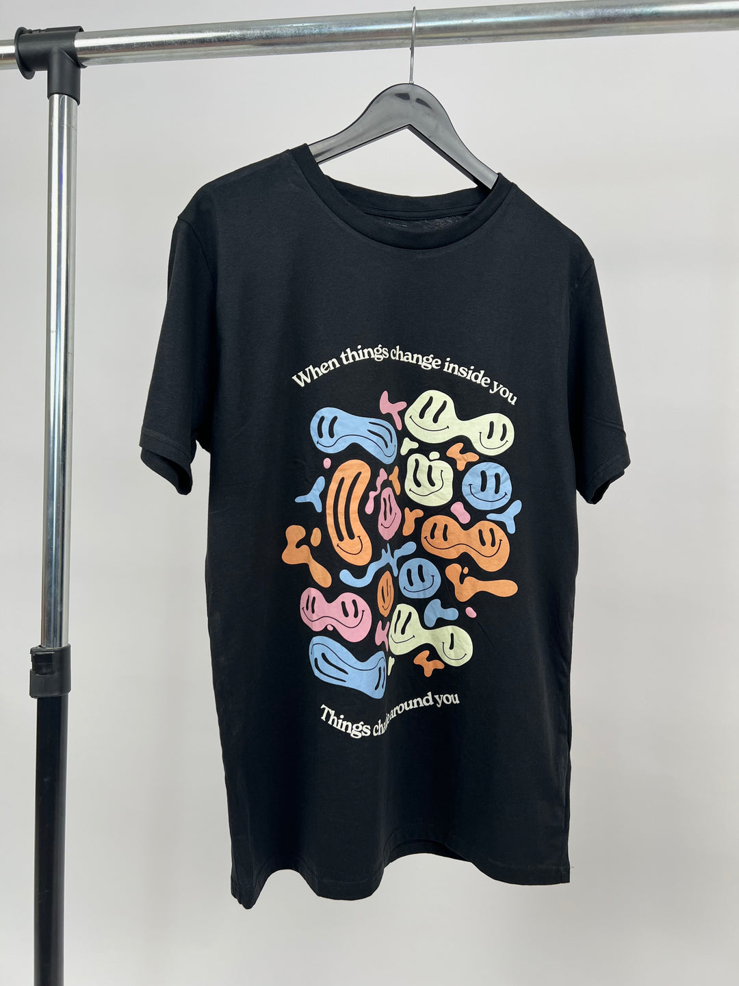 C&A smiley print t-shirt in black