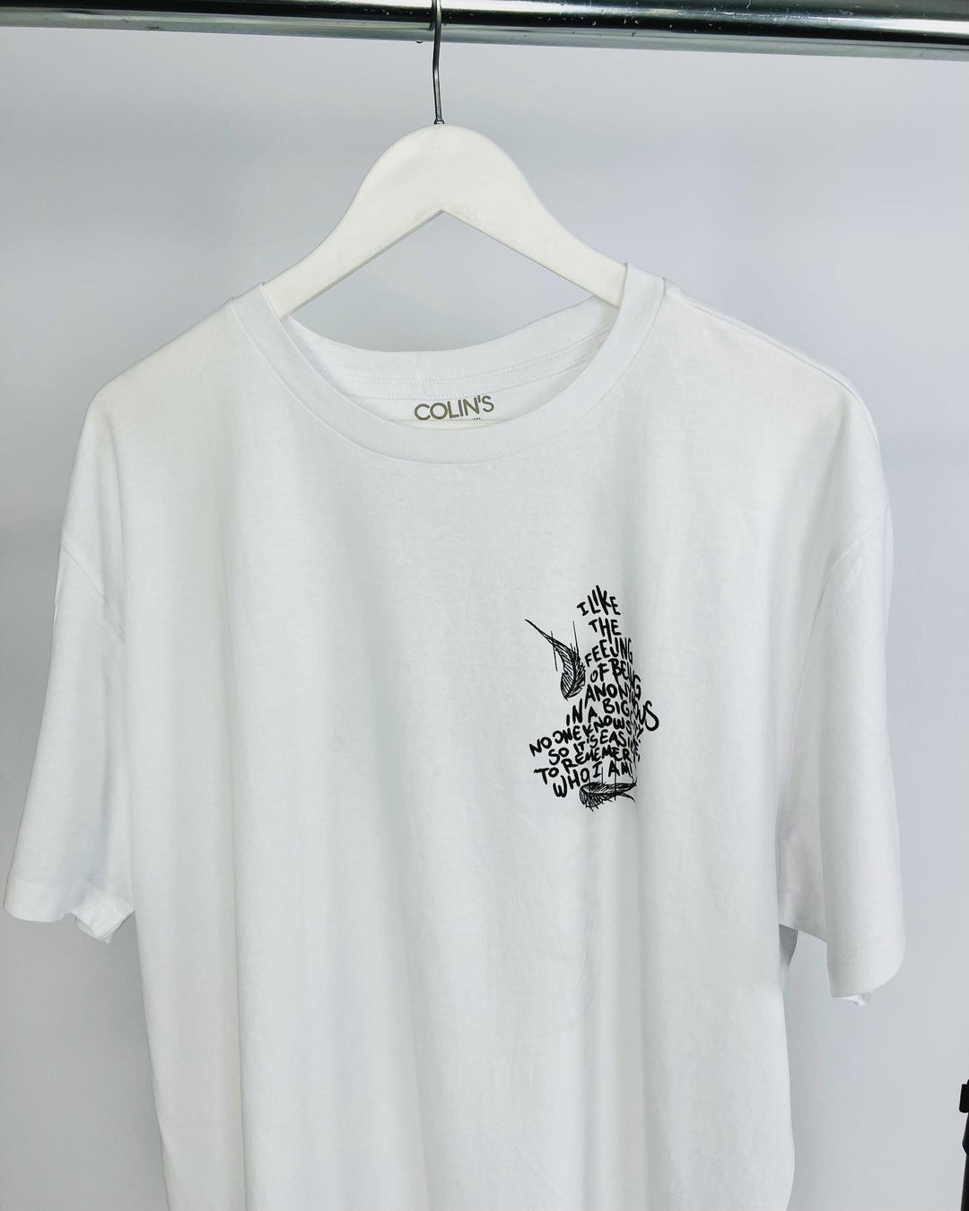 Collins Backprint T-shirt in white