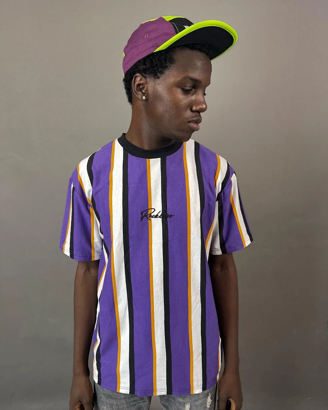 FSBN Reckless Striped T-shirt in purple