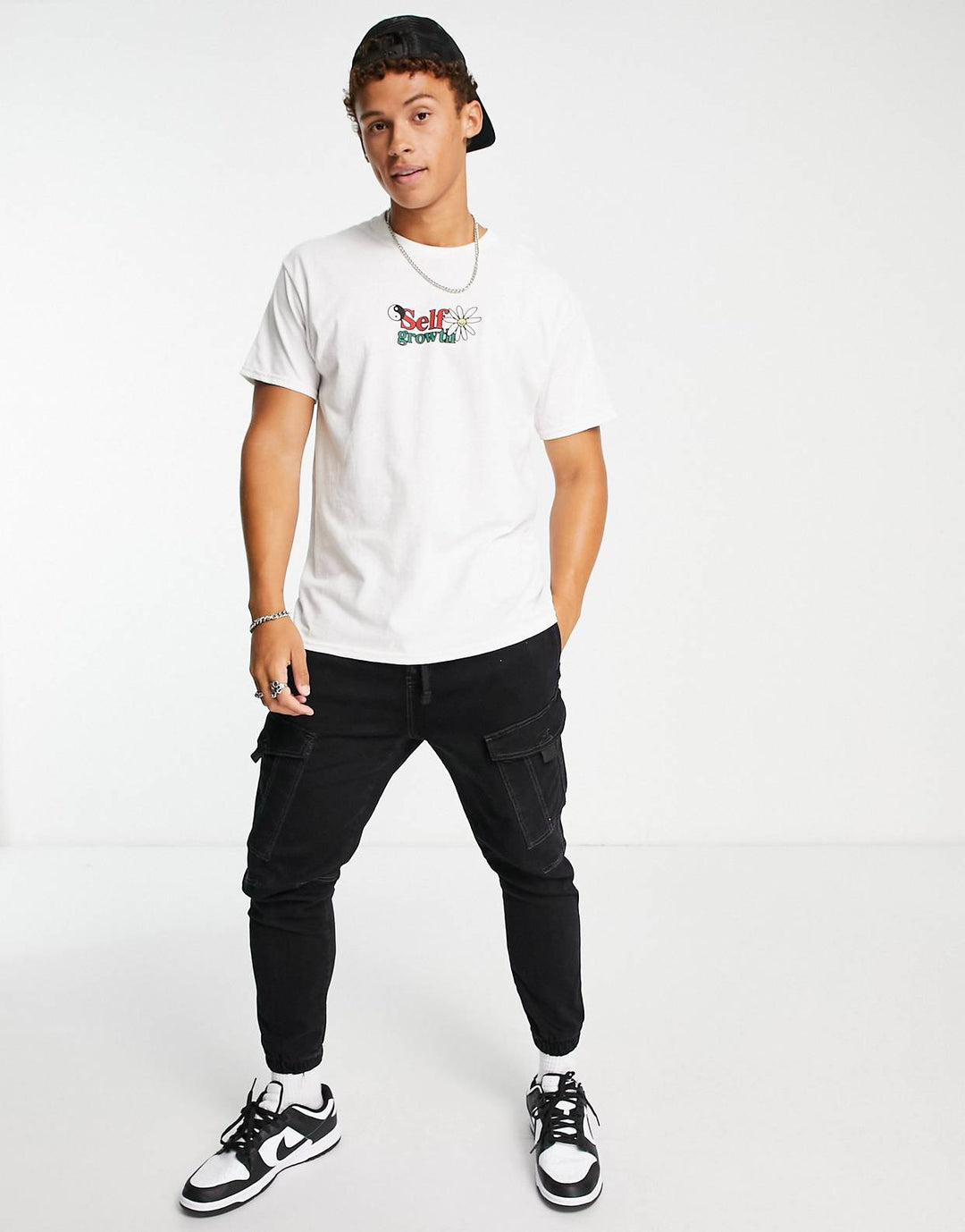 New look self growth t-shirt in white