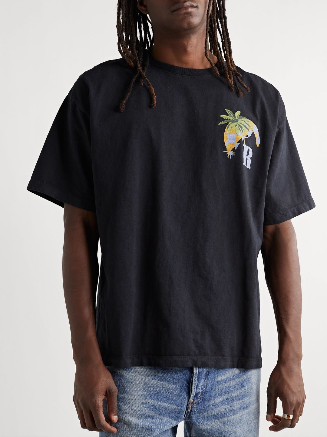 RHUDE Moonlight Tropics T-Shirt in black