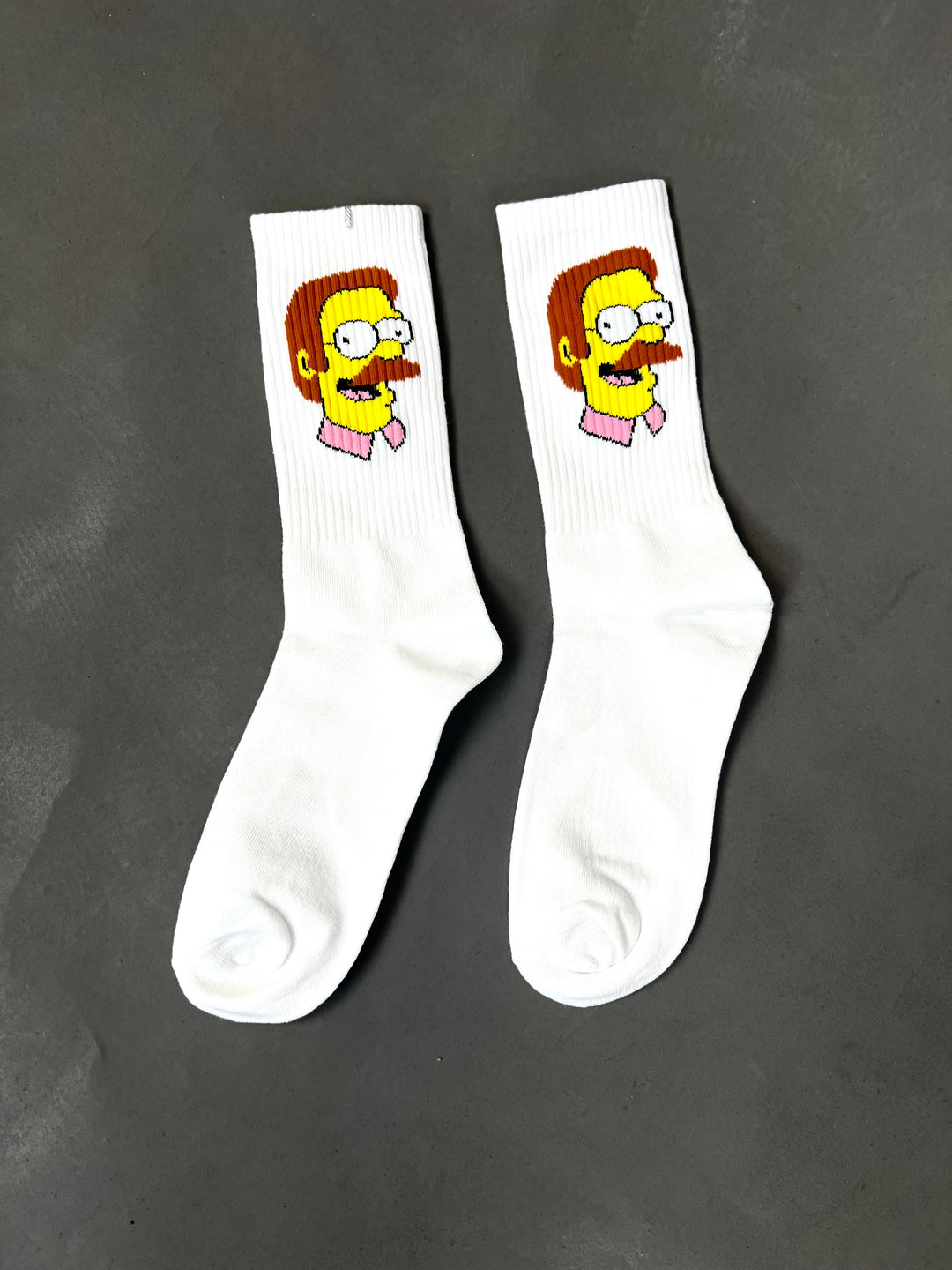 Ned Flanders socks in white