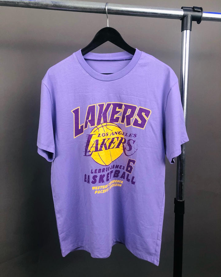 Lakers Lebron James Backprint T-shirt in purple