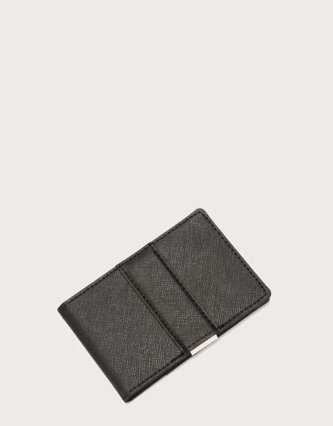 Metal clip wallet in black