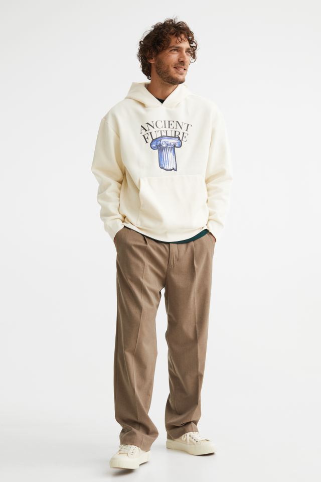 H&M relaxed fit hoodie in cream