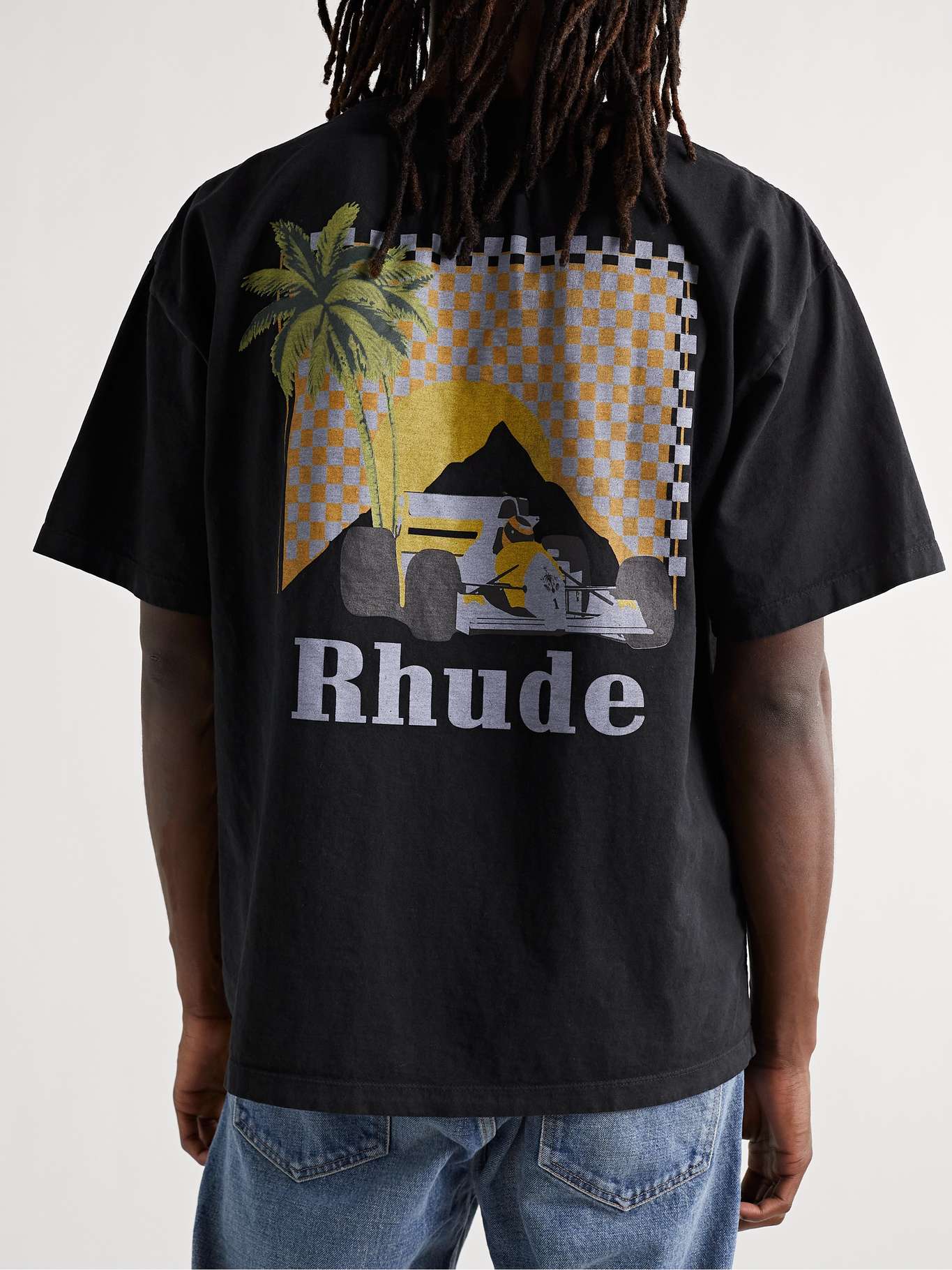 RHUDE Moonlight Tropics T-Shirt in black