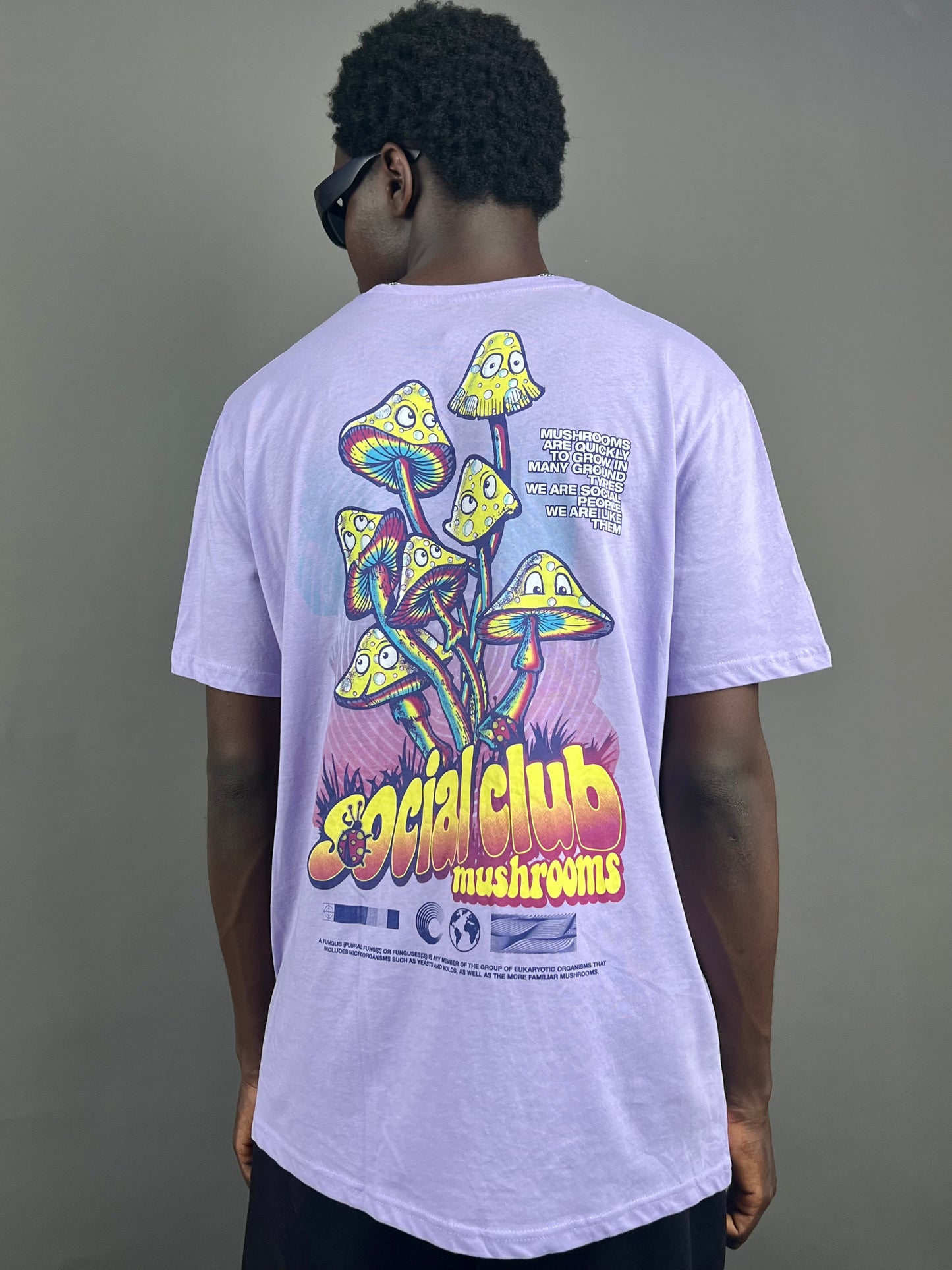 Terranova mushroom backprint t-shirt in purple
