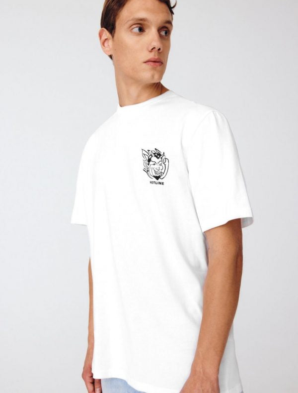 Bizzbee hotline t-shirt in white