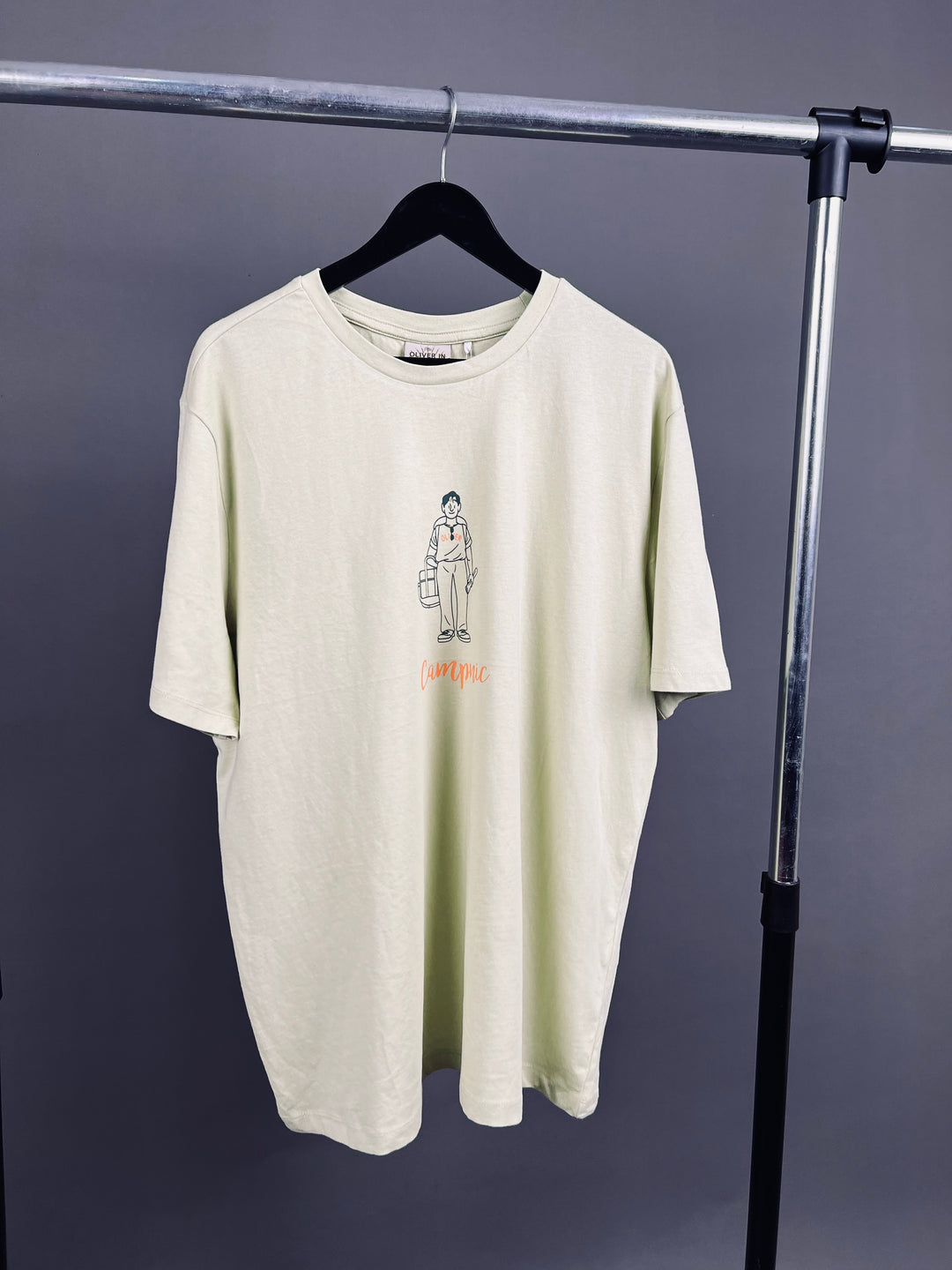 Campnic print T-shirt in mint