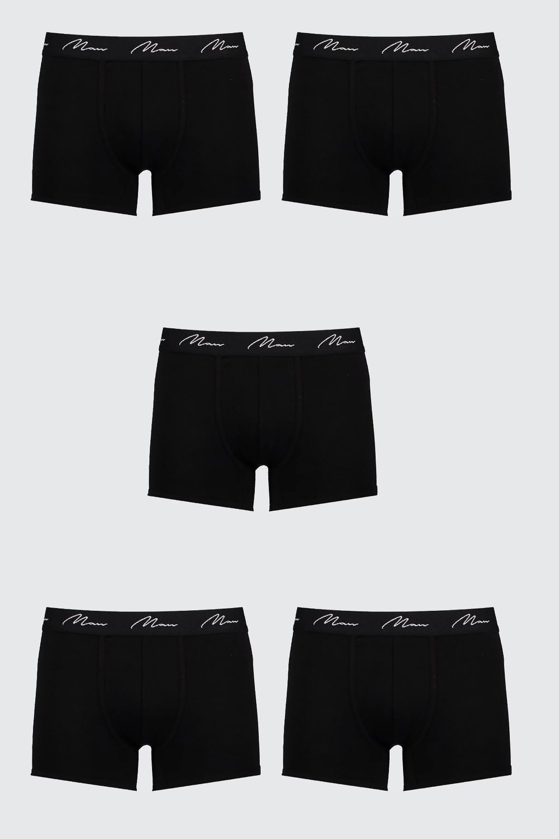 BOOHOOMAN 5 PACK MAN SIGNATURE BOXERS TRUNKS Garmisland