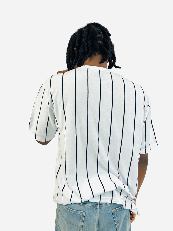 Garag3 California Pinstripe T-shirt in white