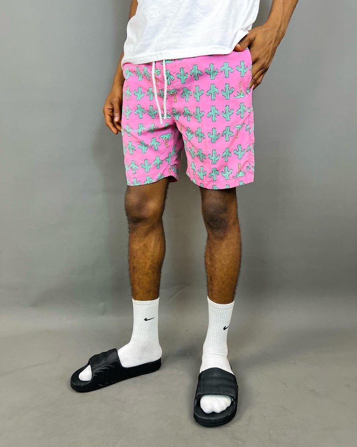 Hummo Cactus Swim shorts in pink