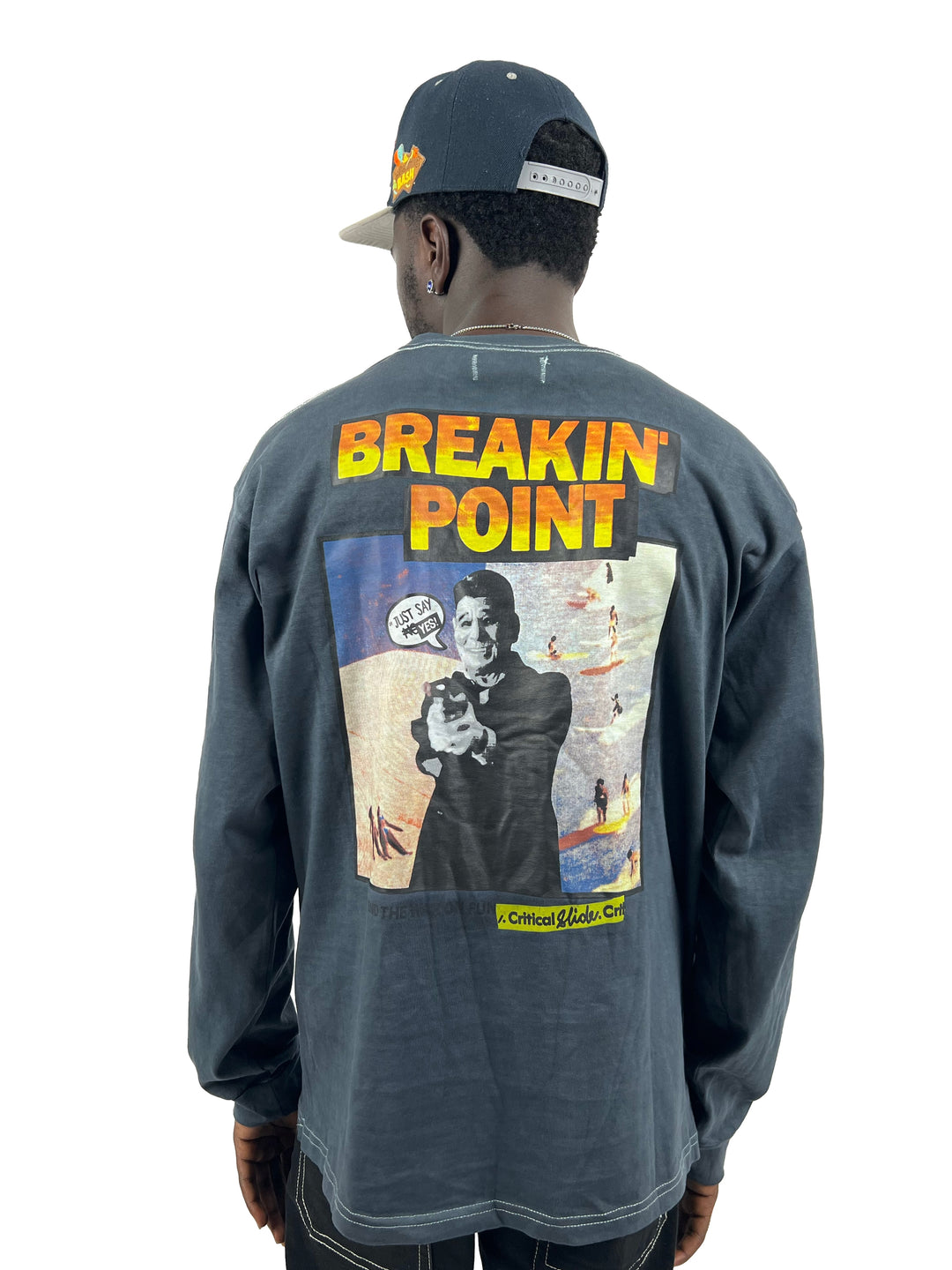 Critical slide breaking point longsleeve t-shirt in blue