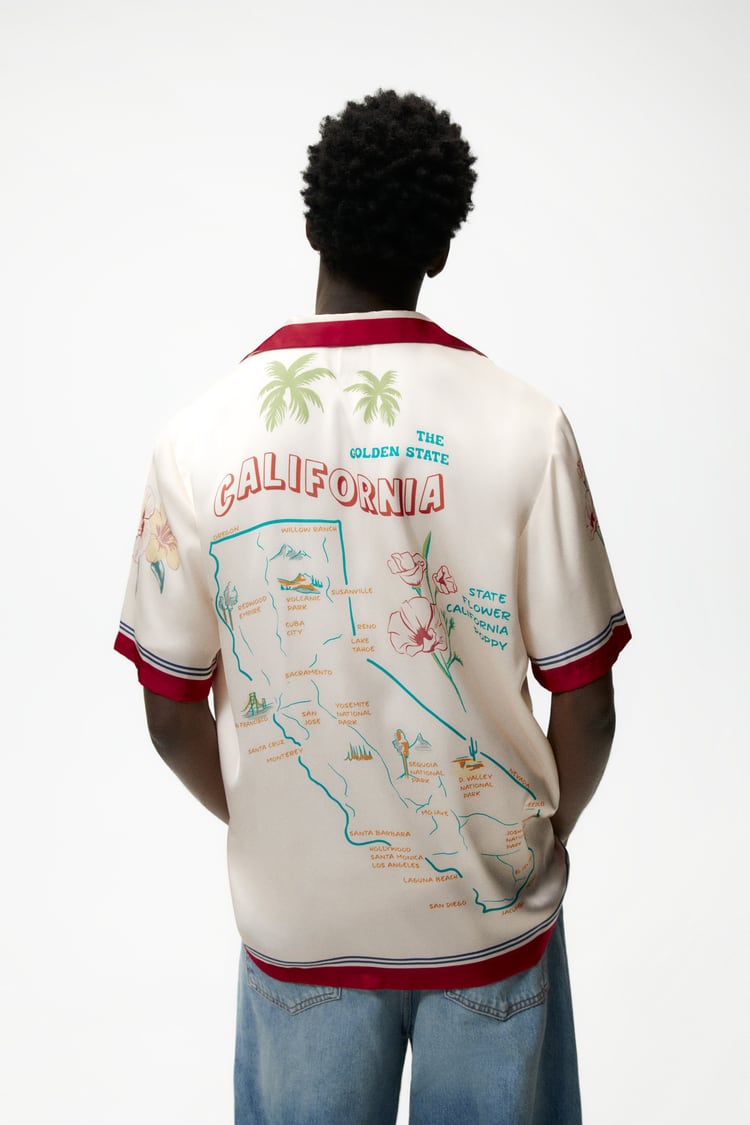 California Revere Slub Print shirt