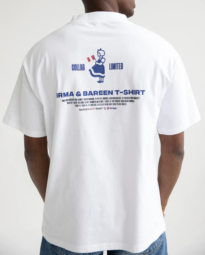Bareen back print t-shirt in white