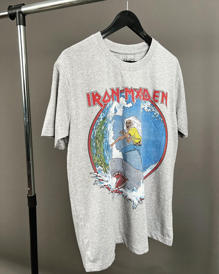 Iron Maiden Backprint T-shirt in Heather gray