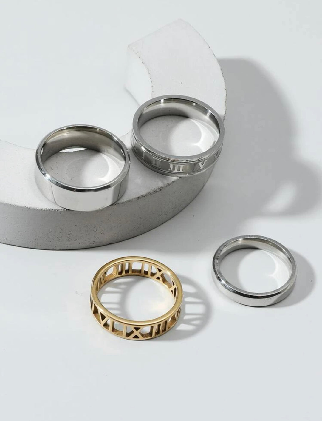 4pc Men Hollow Out Ring