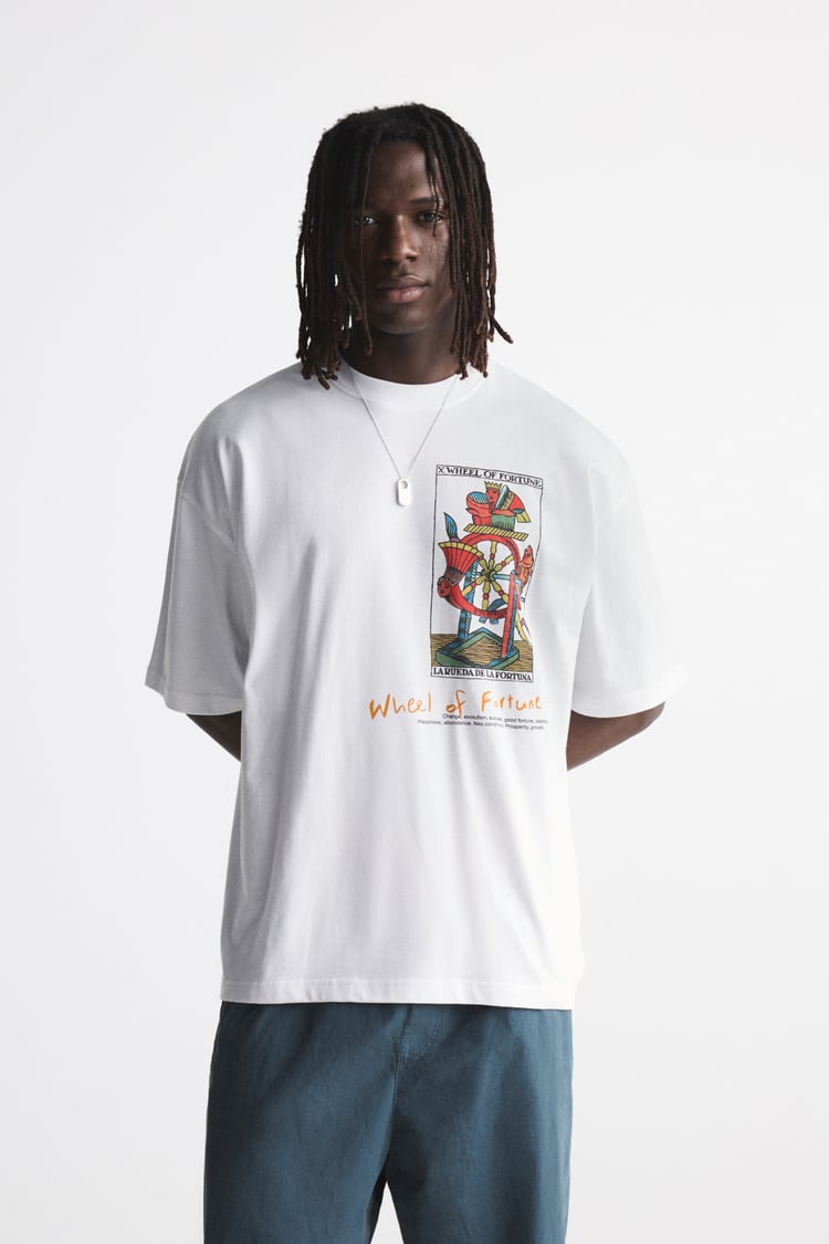 ZARA TAROT © NAIPES HERACLIO FOURNIER T-SHIRT IN WHITE
