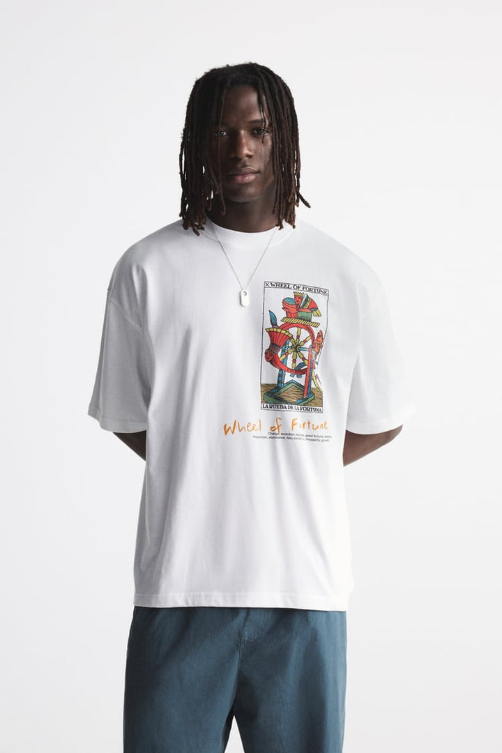 ZARA TAROT © NAIPES HERACLIO FOURNIER T-SHIRT IN WHITE