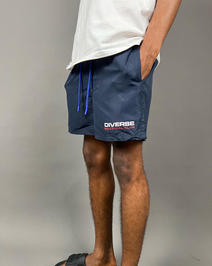 Diverse Nautical Club Swim Shorts in Navy