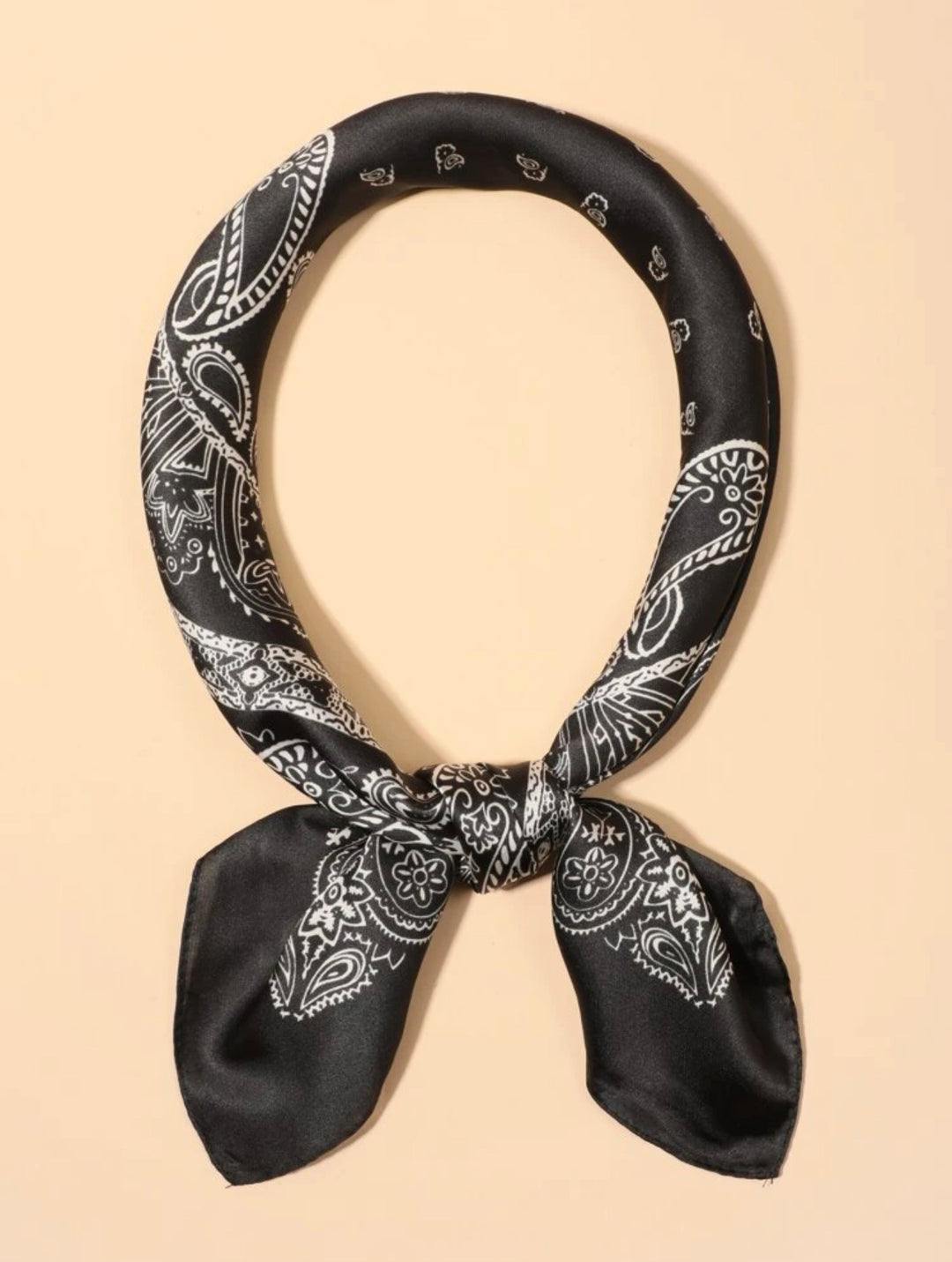 Paisley print bandana in black