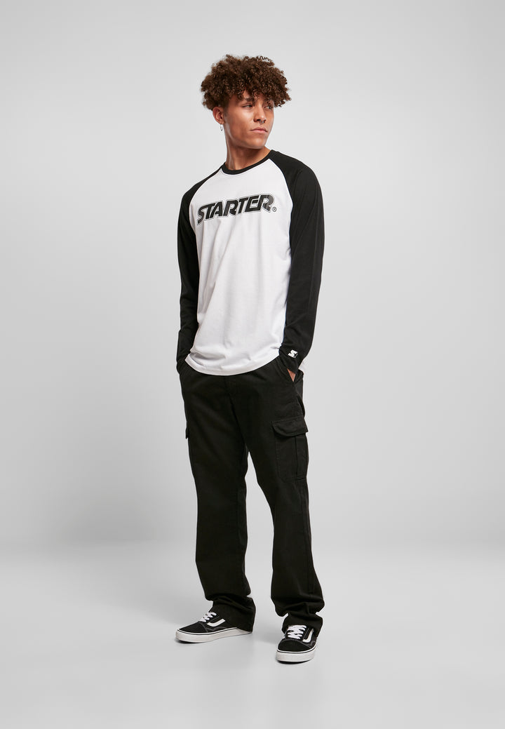 Starter Raglan Longsleeve T-shirt in Black