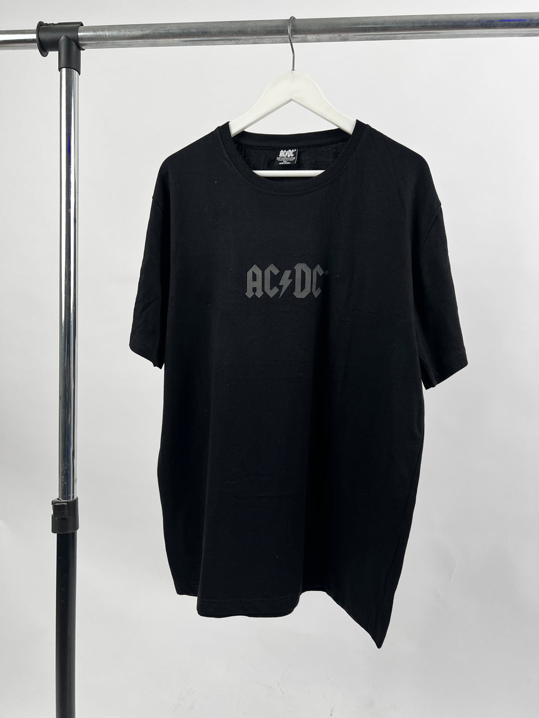 AC DC logo T-shirt in black