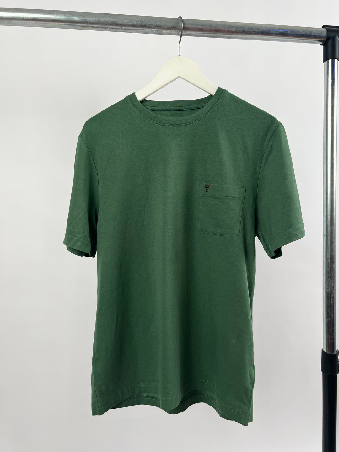 Farah1920 logo print t-shirt in green