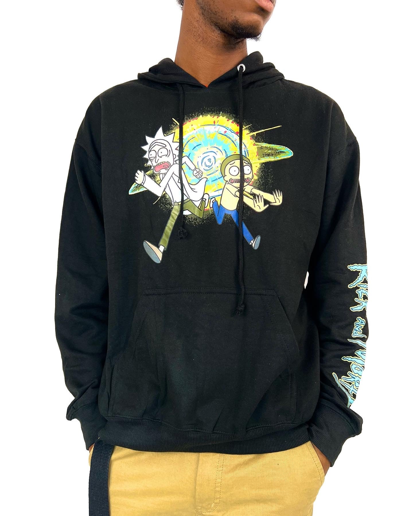 rick and morty graphic hoodie